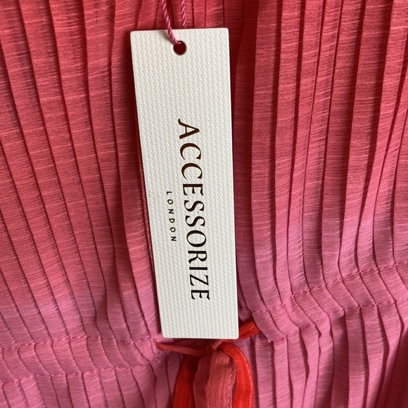 Accessorize London NWT Swim Cover-up Ombre Pleated Kaftan Vacation Resortwear - Picture 6 of 11